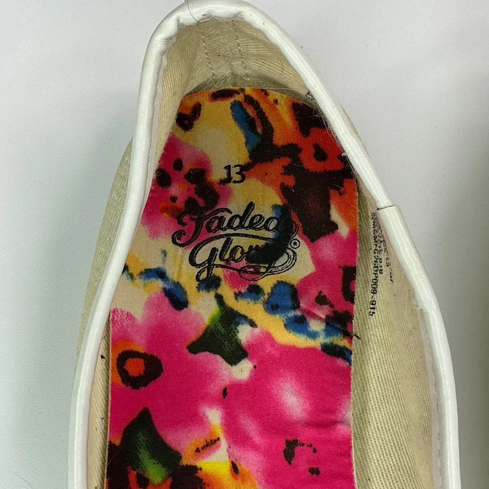 Faded Glory Iridescent Ballet Flat Kids Size 13 Glitter Sparkle Slip On Shoes